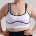 Plus Size Wire-Free Backless Sports Vest For Women Color-Blocked Shock Absorption Outdoor Wear Fitness Running Yoga_ecoleips.com