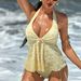 Women's Clothing Floral Print Tankini Two Piece Swimsuit Style Sexy Bikini Specialty Fabric Quick-Dry Polyester, Modest Coverage_ecoleips.com