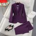 Premium Women's Purple Suit Set – Elegant Business Formal Wear For Office & Professional Events_ecoleips.com
