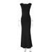 Best-Selling Women's Clothing 2026 Spring New Fashionab Slim-Fit Pated Solid Color Short-Seve Dress_ecoleips.com