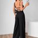 Summer New Style Women's Jumpsuit Cross Strap Backless Wide Leg Pants Slimming Flowing Lazy Jumpsuit for Ladies_ecoleips.com