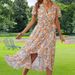 Women Simple Versatile Dress Classic V‑Neck With Short Sleeve For Daily Casual Occasions_ecoleips.com