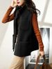 Aria Basics In-stock Korean And Japanese Foreign Trade Women's Coat, Solid Color Double-sided Woolen Vest Top_ecoleips.com