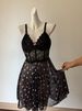 Aria Basics Aria Basics Cross-border European And American Plus-size Sexy Lace Mesh Deep V Camisole Nightdress 2081_ecoleips.com