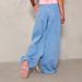 Women's High-Waisted Wide-Leg Jeans - Vintage Distressed Denim Pants With Bow Detail For Streetwear & Casual Outfits_ecoleips.com