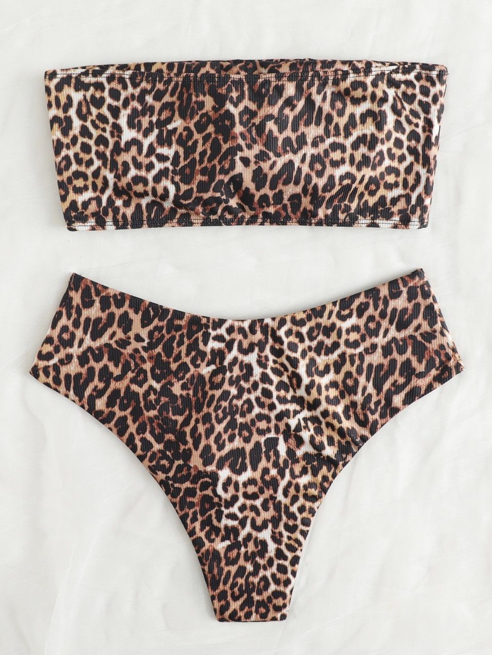 Women's Clothing new ins sexy high waist split tube top spot bikini swimsuit_ecoleips.com