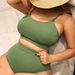 2026 Foreign Trade Order European And American New Style Solid Color Swimwear For Plus-size Women, Sexy Bikini, In-stock_ecoleips.com
