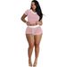Women's Clothing Casual Sports High Elastic Yoga Fabric Striped V Neck Two Piece Suit_ecoleips.com