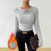 2026 Autumn Bell-sleeve, Drop-neck, Slim-fit For Women, Holiday Style Knit Top_ecoleips.com