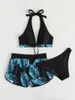 Women’s Clothing new women's fashion multi color printing high end sexy bikini BIKINI three piece swimsuit_ecoleips.com