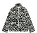 Women's High-Neck Faux Shearling Coat – Oversized Tweed Jacket With Fur Trim (Beige/Khaki/Brown/Leopard, S/M/L/XL)_ecoleips.com