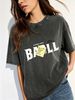 Women's Retro Casual T-Shirt, Loose Fit Vintage Washed Fashion Top_ecoleips.com