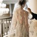 Veil bride main wedding dress pearl headdress retro flower champagne long trailing wedding wedding hijab_ecoleips.com