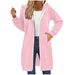 Women's Clothing Long Hoodie, Casual And Versatile Drawstring Long Sleeve Hooded Jacket With Pockets_ecoleips.com