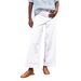 European And American Women's High-waisted Buttoned Waistband Solid Color Cropped Slightly Flared Loose Wide-leg_ecoleips.com