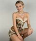 Classical Court Style Jacquard Oil Painting Flower Fishbone Corset Waist Tied With Black Fungus Lace Strapless Fishbone Top_ecoleips.com