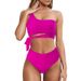 Women's Clothing One Shoulder Strap Bikini Split Swimsuit Vest Swimsuit_ecoleips.com