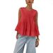 Aria Basics Aria Basics 2025 New European And American Style Women's Pleated Slimming Loose Vest Shirt_ecoleips.com