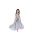 Modest Abaya Dress Elegant Printed Pleated Off-Shoulder Maxi Dress With High Slit – Trendy Streetwear & Feminine Style For Women_ecoleips.com