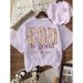 European Size Women's Pure Cotton Graphic Tee Shirt Design Gift for Book Lovers Fashion Top_ecoleips.com