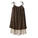 Summer New Lace Splicing Knot Mid-Length Dress Women's Sweet Style Loose Waist A-Line Skirt Design Polyester Material_ecoleips.com