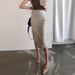 Women's High Waist Slit Wrap Skirt - New Summer Casual Midi Skirt For Work, Flowy A-Line Skirt With Side Slit, Comfortable Cotton Linen Fabric_ecoleips.com