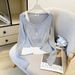 Women's Clothing Style Women's Slim Fit Knitwear Base Layer Top Trendy Sweet And Spicy Fake Two Piece Autumn_ecoleips.com