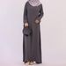 New Hot Sale Solid Color Casual Loose Elegant Dress Robe_ecoleips.com