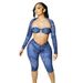 Women's Fashion Leopard Print Shawl Three Piece Set Long Sleeved Sheer Clothing Outfit_ecoleips.com