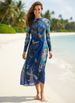 Russian-Inspired Long Sleeve One-Piece Swimsuit – UPF 50+ Sun Protection, Quick-Dry Polyester With Elegant Wrap Skirt (Modest & Stylish)_ecoleips.com
