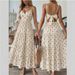 Women's Patchwork Belted Pasta Dress Summer Long Dress for Beach Vacation Seaside Casual Women's Clothing_ecoleips.com