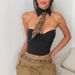 European And American Sexy Wrapped Chest Fishbone Pure Desire Navel Baring Vest Female Hot Girl Halter Neck Wild Leopard Suspenders_ecoleips.com