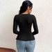 Voya Women's Fashionable And Elegant Slanted Neck T-shirt For Spring And Summer, Versatile Commuter Long Sleeved Top_ecoleips.com