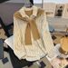 Women's Long Sleeve Shirt With Detachable Shawl Collar – Loose Fit Striped Blouse For Spring, Casual & Office Wear_ecoleips.com