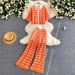 Women's Relaxed Striped Knit Top And Wide Leg Pants Two-Piece Set Fashionable Summer Outfit_ecoleips.com