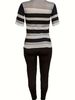 Women's Clothing American Style Fashion Set Tight-Fitting T-Shirt And Pants Short-Sleeved Casual Outfit For Ladies_ecoleips.com