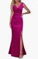 Women's Clothing V Neck Slit Evening Dress Cocktail Long Dress_ecoleips.com