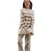 Women's Knitted Autumn/Winter New Product Casual Striped Loose Round Neck Hooded Sweater Jacket For Women_ecoleips.com