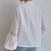 Women's Polka Dot Chiffon Loose Fitting Lace Patchwork Shirt Elegant Fashion For Commuter Spring/Autumn Regular Size_ecoleips.com