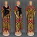 Women's Clothing Velvet Sequined Print Loose Long Robe Ethnic Style Crystal Satin Dress_ecoleips.com