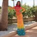 Women's Unique Print Hollow Sexy Fishtail Dress Fashion Autumn New Clothing_ecoleips.com