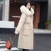 Women's Detachable Hooded Parka Coat – Long Winter Jacket With Faux Fur Trim (M-XXXL, 5 Elegant Colors)_ecoleips.com