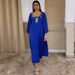 Women's Satin Robe Dress Female Fashion Gold Wire Diamond Waist Abaya_ecoleips.com
