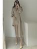 Chic Early Autumn Irt Dr Women's Single Button Waist Cinched Midi Asymmetrical Collar Busin Casual Sle Dr_ecoleips.com