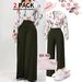 Women's Autumn Chinese Ink Painting Print Shirt & Casual Pants Two-Piece Set, Floral Artistic Outfit_ecoleips.com