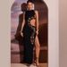 Women's Clothing Summer Women's Animal Print Dress Style Side Waist Hollow Out Slim Fit Long Skirt With Slit_ecoleips.com