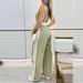 Women's Clothing New Side Striped Waist Suspender Jumpsuit_ecoleips.com