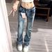 Low-Rise Flared Jeans For Women Streetwear Style Distressed Denim Pants With Raw Hem & Stretch Fit_ecoleips.com