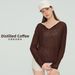 Women's Bamboo Yarn Long Sleeve V-Neck Yoga Top Aqua Loose Fit Casual Sportswear Home Wear_ecoleips.com
