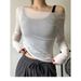Women's Clothing Slim Fit Women's Cat Ear T-Shirt Off The Shoulder Top Trending Design For Formal & Casual For Women_ecoleips.com
